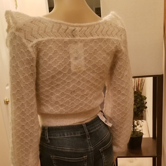 ❤Free People Ivory Macaroon Sweater Size M - Picture 5 of 5